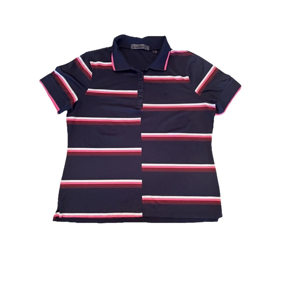 G/Fore Women's Striped Golf Polo Women's Size Large